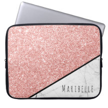 Anpassen der Blushed Rose Gold Imitate Glitzer Mar