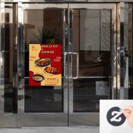 Anpassen der koreanischen Restaurantwerbung Fensteraufkleber