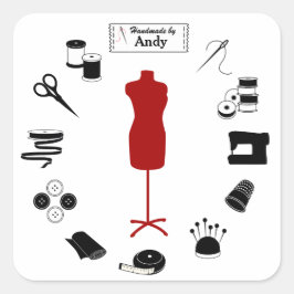 Anpassen der Label-Aufkleber Quadratischer Aufkleber