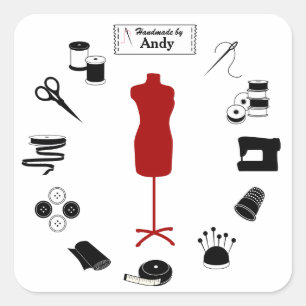 Anpassen der Label-Aufkleber Quadratischer Aufkleber