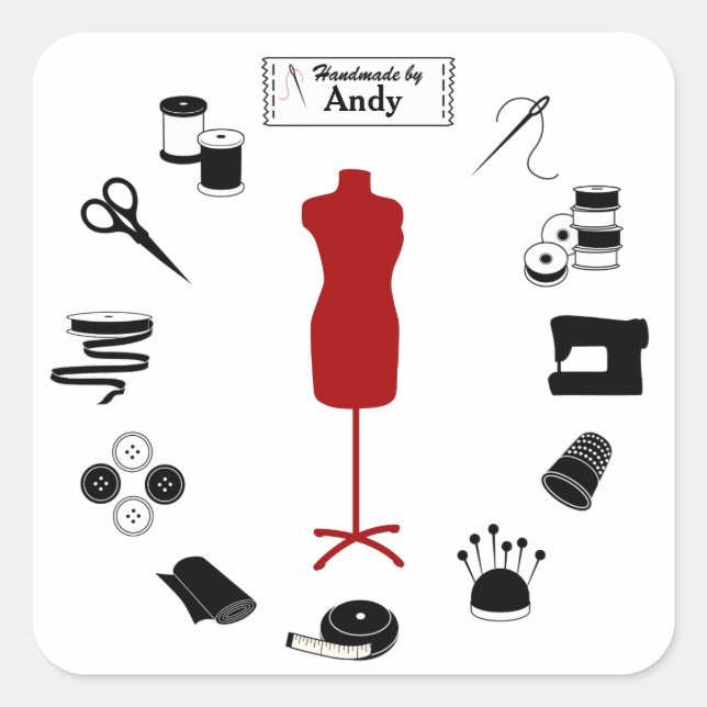 Anpassen der Label-Aufkleber Quadratischer Aufkleber (Vorderseite)