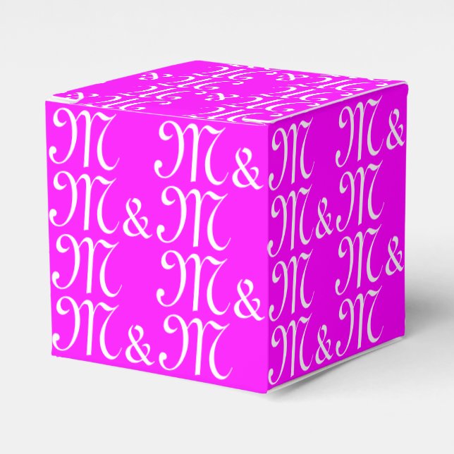 Anpassen der Monogramm-Magenta von w Paar's Initia Geschenkschachtel (Vorderseite)