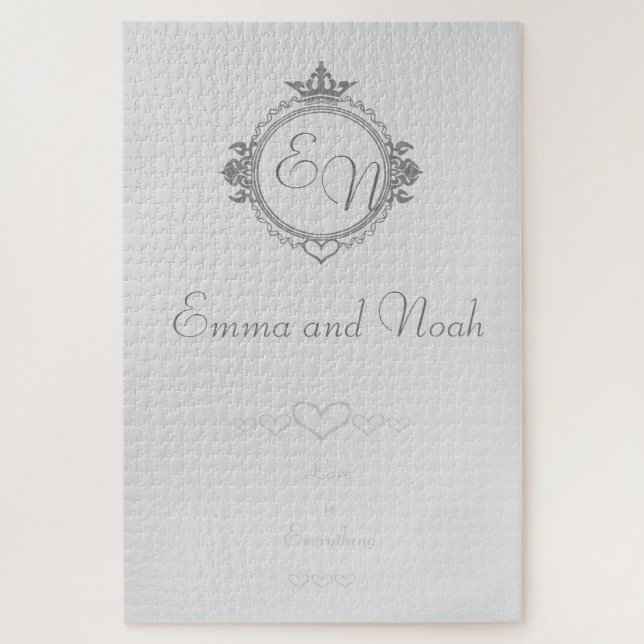 Anpassen der Namen, Initialen und Phrasen-Liebe Puzzle (Vertikal)