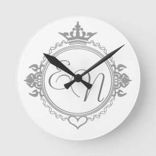 Anpassen der Namen, Initialen und Phrasen-Liebe Runde Wanduhr