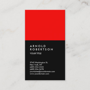Anpassen der Red Black Beruflich Business Card Visitenkarte