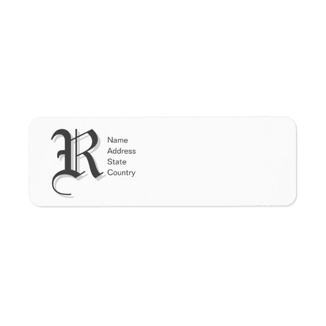 Anpassen der Rücksendeadresse für Monogram R (Vorne)