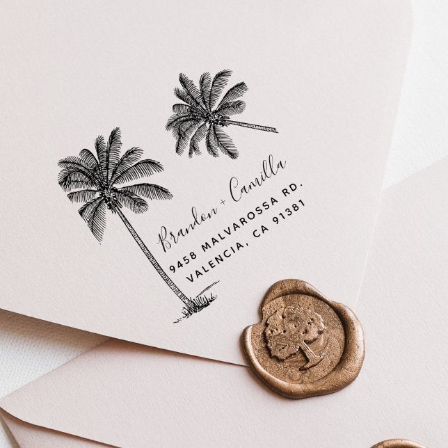 Anpassen der rustikalen Beachnamen+-Rücksendeadres Permastempel (Customize Your Rustic Beach Names+ Return Address Self-inking Stamp)