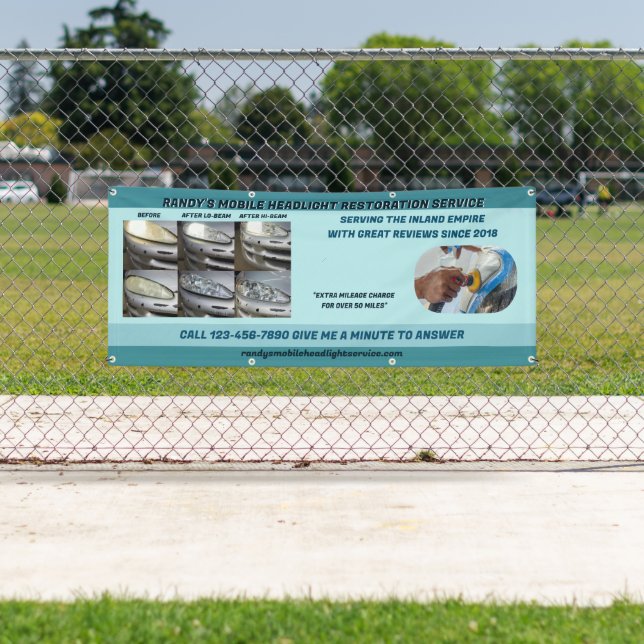 Anpassen der Scheinwerferreinigung für mobile Fahr Banner (Insitu)