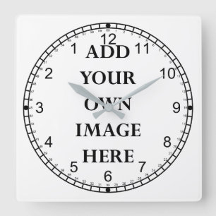 Anpassen der verrückten Rückseite Quadratische Wanduhr