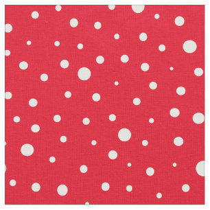 Anpassen der weißen Polka-Punkte in Rot Stoff