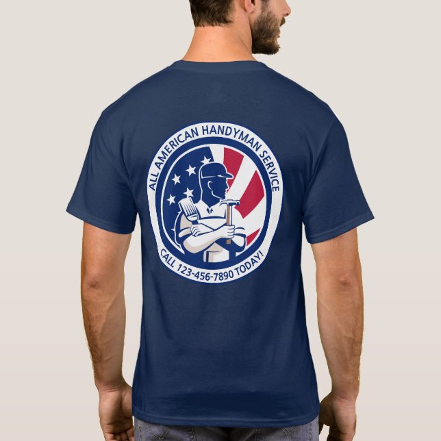 Anpassen der Werbung für den amerikanischen Patrio T-Shirt (Rückseite)