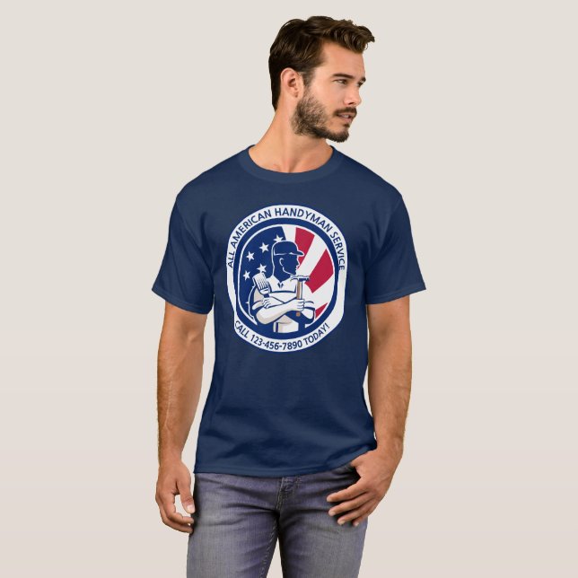 Anpassen der Werbung für den amerikanischen Patrio T-Shirt (Vorne ganz)