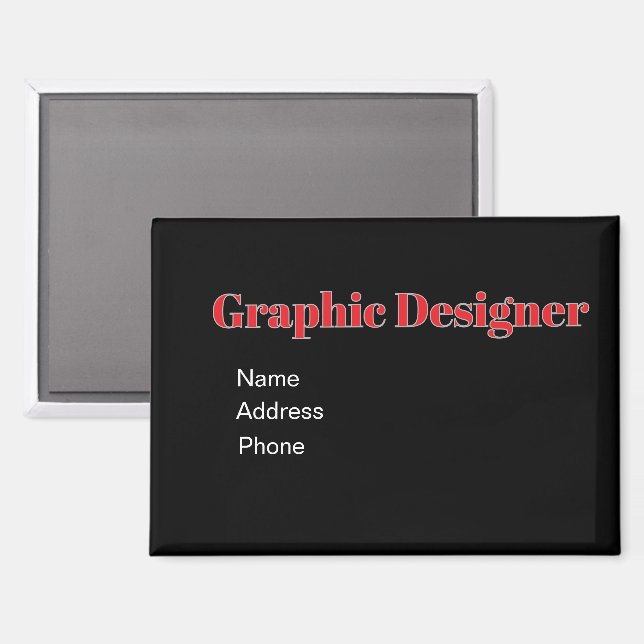 Anpassen der Werbung für den Grafikdesigner Magnet (Vorderseite/Rückseite)
