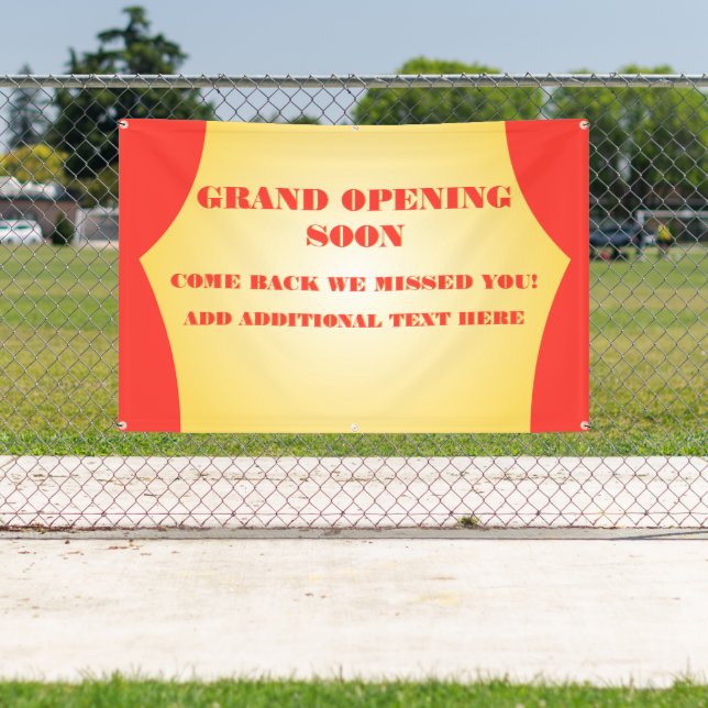 Anpassen der Wiedereröffnung der Großseröffnung in Banner (InSitu)