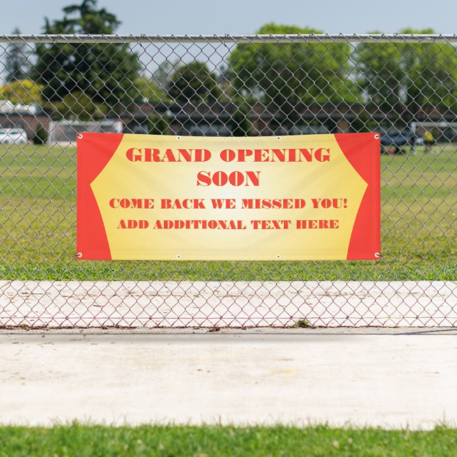 Anpassen der Wiedereröffnung der Großseröffnung in Banner (Insitu)