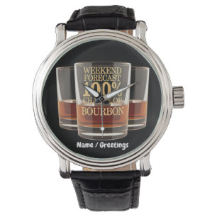 Anpassen der Wochenendprognose 100% Chance von Bou Armbanduhr