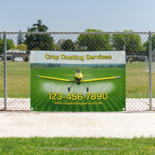 Anpassen der Zaunwerbung für Crop Dusting Services Banner