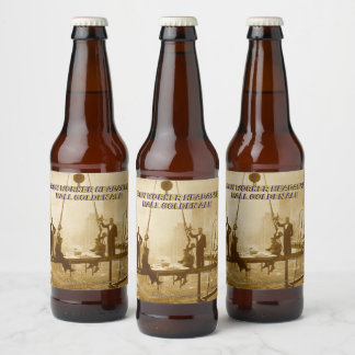 Anpassen der Zuhause für den Eisenerz-Kopfschmerz- Bierflaschenetikett