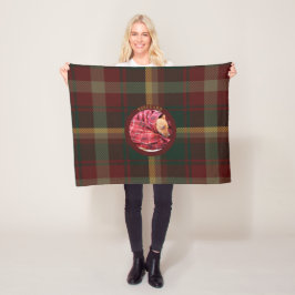 Anpassen des Ahornleaf-Tartan-Hundes an Fleecedecke