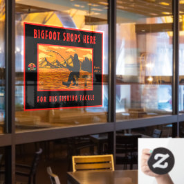 Anpassen des Bigfoot Fishing Tackle Shop-Logos Fensteraufkleber