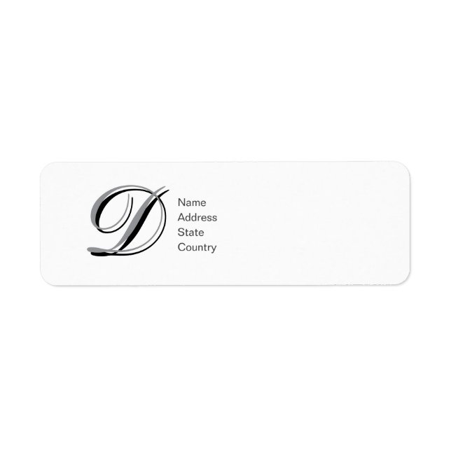 Anpassen des D-Script-Rücksendeadressenlabels für  (Vorne)
