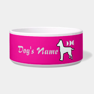 Anpassen des DOG-Logo-Hot-Pink-Großhundes Napf