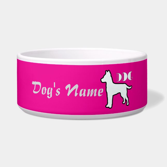 Anpassen des DOG-Logo-Hot-Pink-Großhundes Napf (Vorderseite)