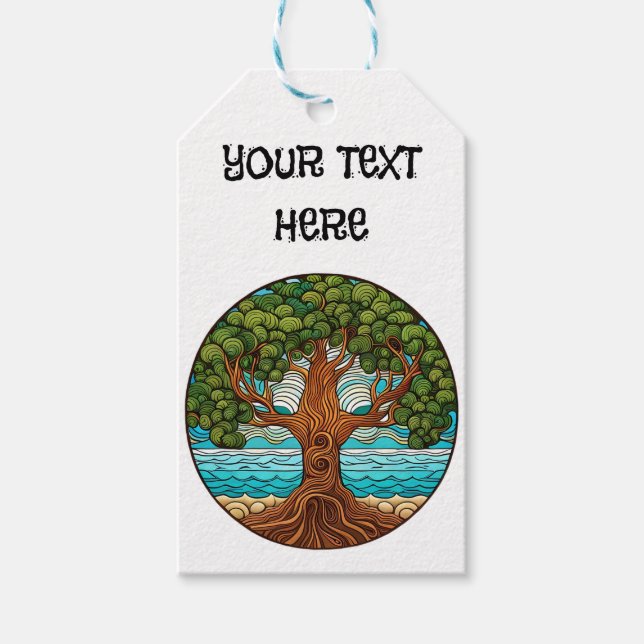 Anpassen des eigenen Lebensbaums Geschenkanhänger (Vorderseite)