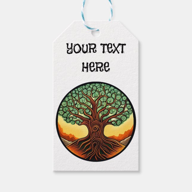 Anpassen des eigenen Lebensbaums Geschenkanhänger (Vorderseite)