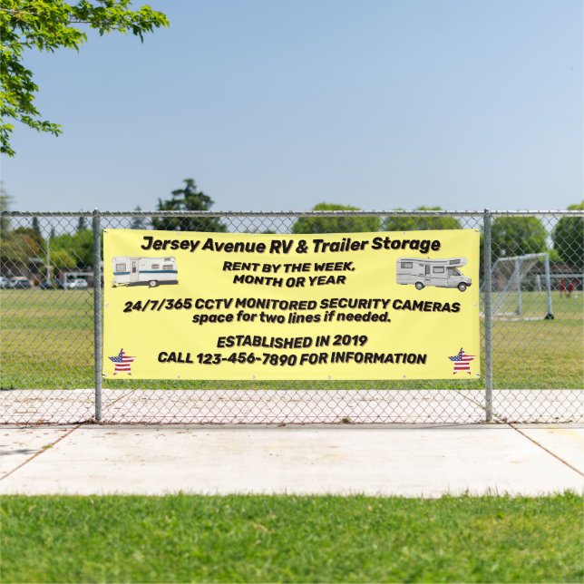 Anpassen des einfachen RV- und Trailer-Speicherges Banner (InSitu)