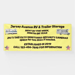 Anpassen des einfachen RV- und Trailer-Speicherges Banner