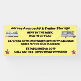 Anpassen des einfachen RV- und Trailer-Speicherges Banner
