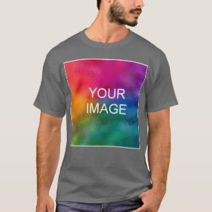 Anpassen des eleganten dunkelgrauen Add-Image-Logo T-Shirt