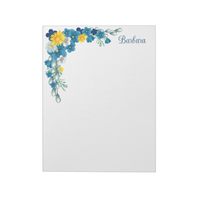 Anpassen des floralen Notepad Notizblock (Rotiert)