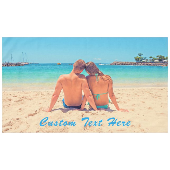 Anpassen des Foto-Tablets mit Text Tischdecke (Vorderseite (Horizontal))