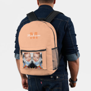 Anpassen des Fotos an den individuellen Monogramm- Bedruckter Rucksack