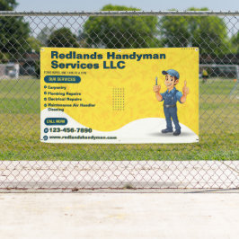 Anpassen des Handyman-Werbezauns Banner