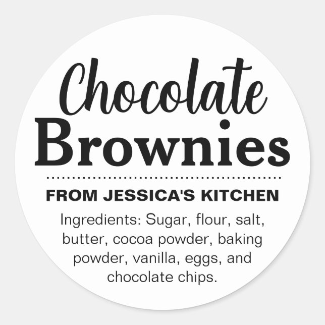 Anpassen des hausgemachten Etiketts HM001_26rdv2 Runder Aufkleber (Vorderseite)