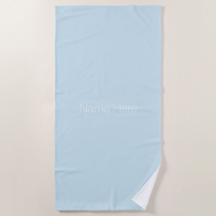 Anpassen des hellblauen Namens in Monogramm Strandtuch