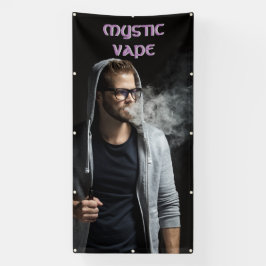 Anpassen des Hipster Man Vaping Vape Shop Business Banner
