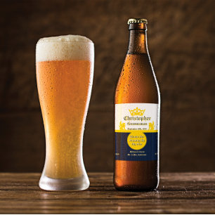 Anpassen des Hochzeitsempfang-Trauzeugen usw. Bierflaschenetikett
