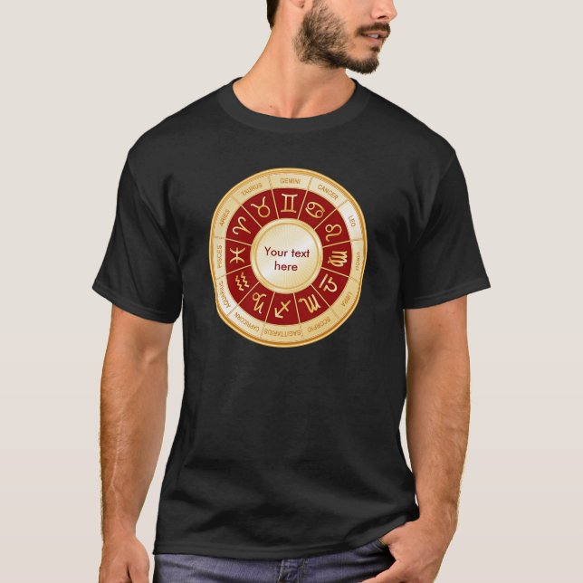 Anpassen des Horoskop Mandala-T - Shirt (Vorderseite)