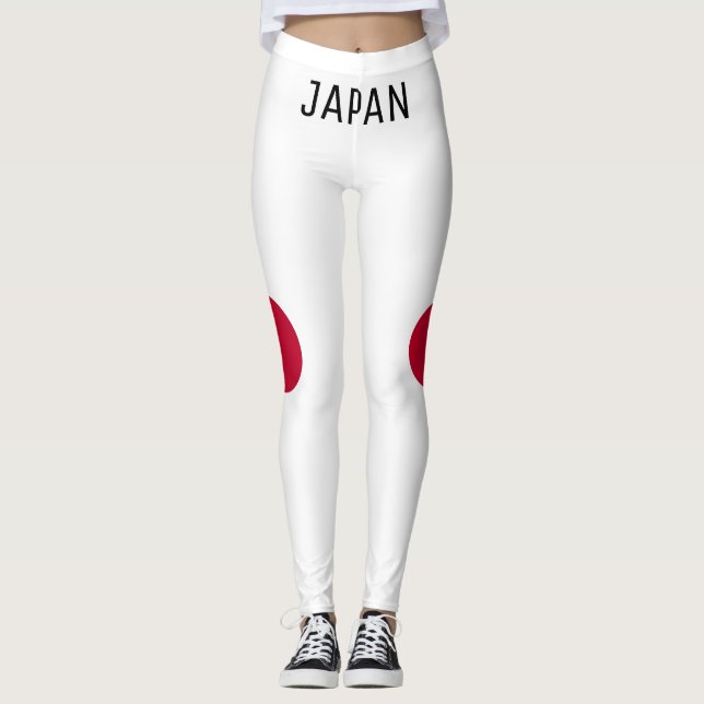 Anpassen des japanischen Flaggenstils Leggings (Vorderseite)