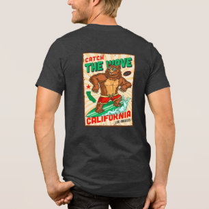 Anpassen des kalifornischen Surfbärens Tri-Blend Shirt