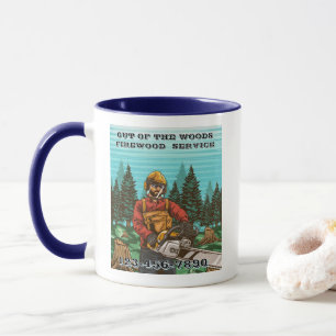 Anpassen des Kaminholz-Service-Geschäfts Werbe- Tasse
