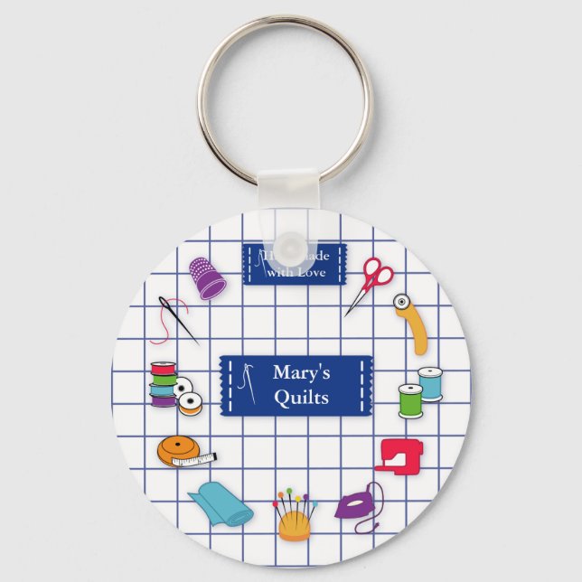 Anpassen des Label Quilt-Schlüsselanhängers Schlüsselanhänger (Vorderseite)