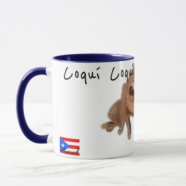 Anpassen des Namens Coqui Puerto Rico Flag Tasse (Links)