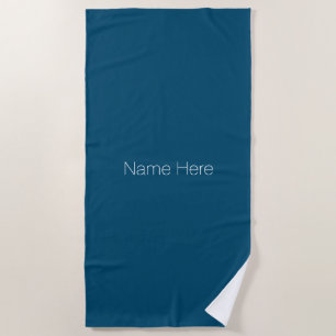 Anpassen des Namens Monogramm aquamarin blau Strandtuch