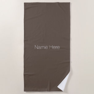 Anpassen des Namens monogramm braun weiß Strandtuch