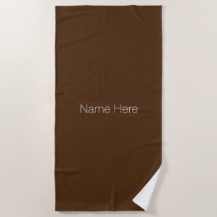 Anpassen des Namens monogramm braun weiß Strandtuch